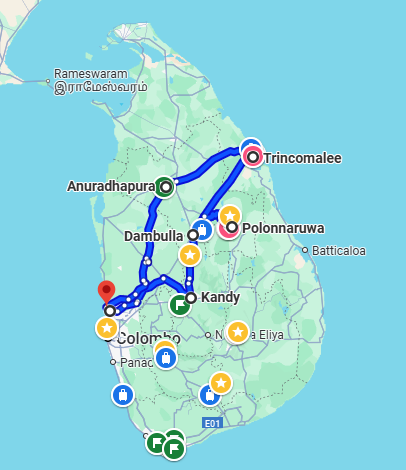 Cultural Heritage route map